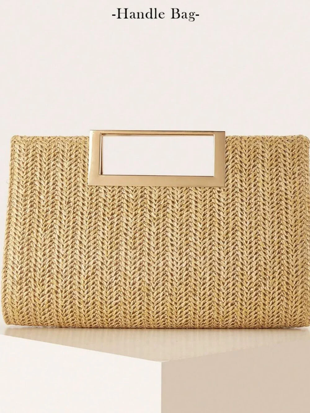 Khaki Vacation Women's Woven purse with strap - Picture 2 of 9